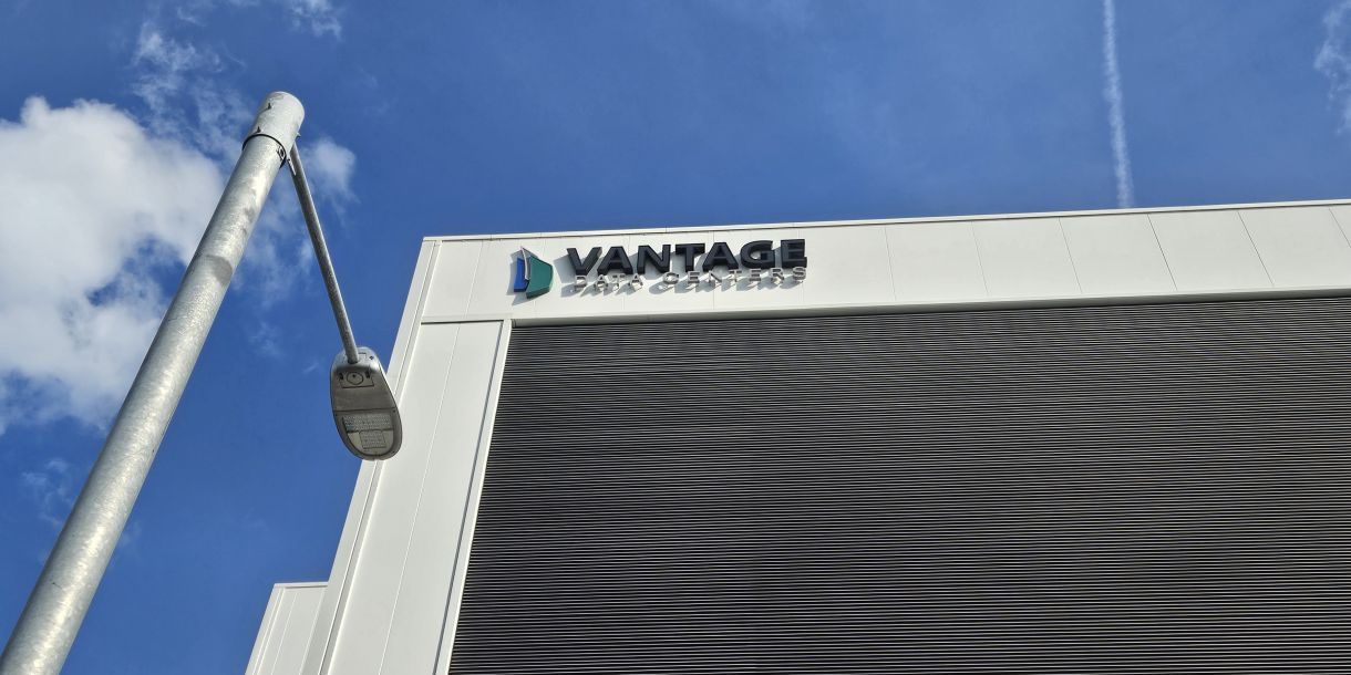 Vantage Data Centers company signs and wayfinding